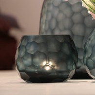 德國Guaxs玻璃燭台 SOMBA系列 (洋藍、高8公分)
