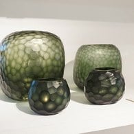 德國Guaxs玻璃燭台SOMBA系列(墨綠、高12公分)x高12公分