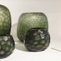 德國Guaxs玻璃花器 SOMBA系列 (墨綠、高20公分)