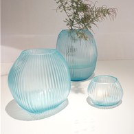 德國Guaxs玻璃燭台 NAGAA系列 (天空藍、高9公分)