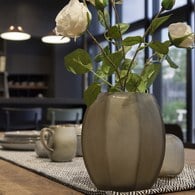 德國Guaxs玻璃花器 KOONAM系列 (煙燻灰、高16公分)