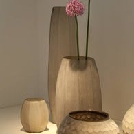 德國Guaxs玻璃花器 KOONAM系列 (煙燻灰、高16公分)