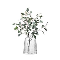 英國LSA 皺褶窄口花器 (透明、高26公分)