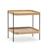 丹麥Tolv Humla 立體邊緣雙層方形邊桌(橡木)