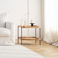 丹麥Tolv Humla 立體邊緣雙層方形邊桌(橡木)