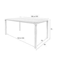 荷蘭Zuiver倒角設計餐桌 (梣木)